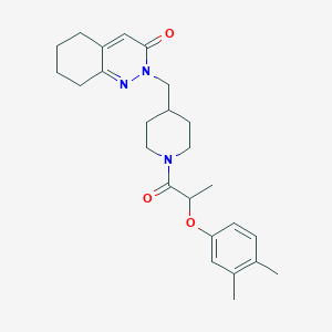 2-[[1-[2-(3,4-Dimethylphenoxy)propanoyl]piperidin-4-yl]methyl]-5,6,7,8-tetrahydrocinnolin-3-one