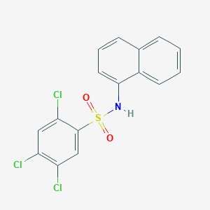 molecular formula C16H10Cl3NO2S B2507442 2,4,5-trichloro-N-(naphthalen-1-yl)benzene-1-sulfonamide CAS No. 13607-55-1
