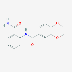 N-(2-carbamoylphenyl)-2,3-dihydro-1,4-benzodioxine-6-carboxamide