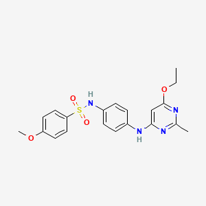 N-(4-((6-ethoxy-2-methylpyrimidin-4-yl)amino)phenyl)-4-methoxybenzenesulfonamide
