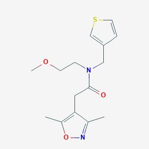 2-(3,5-dimethylisoxazol-4-yl)-N-(2-methoxyethyl)-N-(thiophen-3-ylmethyl)acetamide