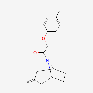 molecular formula C17H21NO2 B2507456 1-((1R,5S)-3-methylene-8-azabicyclo[3.2.1]octan-8-yl)-2-(p-tolyloxy)ethan-1-one CAS No. 2320924-39-6