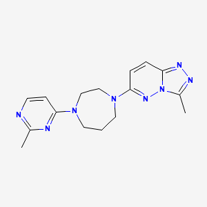 molecular formula C16H20N8 B2507462 3-Methyl-6-[4-(2-methylpyrimidin-4-yl)-1,4-diazepan-1-yl]-[1,2,4]triazolo[4,3-b]pyridazine CAS No. 2310160-85-9