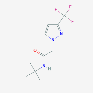 molecular formula C10H14F3N3O B2507465 N-叔丁基-2-[3-(三氟甲基)-1H-吡唑-1-基]乙酰胺 CAS No. 680203-49-0