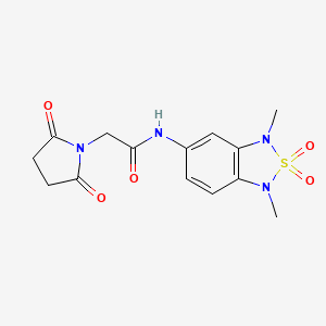 N-(1,3-dimethyl-2,2-dioxido-1,3-dihydrobenzo[c][1,2,5]thiadiazol-5-yl)-2-(2,5-dioxopyrrolidin-1-yl)acetamide