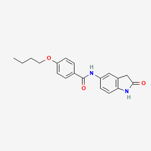 molecular formula C19H20N2O3 B2507467 4-butoxy-N-(2-oxoindolin-5-yl)benzamide CAS No. 921544-72-1