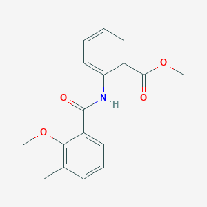 molecular formula C17H17NO4 B250747 Methyl 2-[(2-methoxy-3-methylbenzoyl)amino]benzoate 