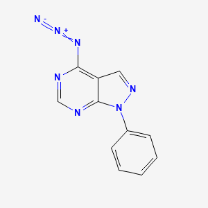 molecular formula C11H7N7 B2507473 4-叠氮基-1-苯基吡唑并[3,4-d]嘧啶 CAS No. 1017686-00-8
