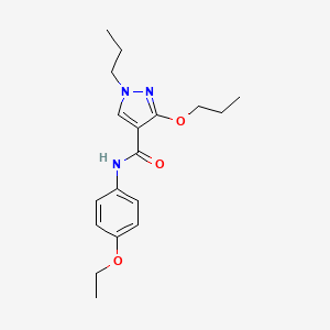 molecular formula C18H25N3O3 B2507475 N-(4-etoxi fenil)-3-propoxi-1-propil-1H-pirazola-4-carboxamida CAS No. 1013765-63-3