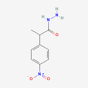 molecular formula C9H11N3O3 B2507489 2-(4-Nitrophenyl)propanehydrazide CAS No. 866144-40-3