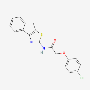molecular formula C18H13ClN2O2S B2507495 2-(4-chlorophenoxy)-N-(8H-indeno[1,2-d]thiazol-2-yl)acetamide CAS No. 681162-27-6
