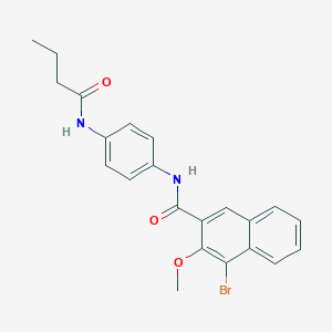 molecular formula C22H21BrN2O3 B250750 4-bromo-N-[4-(butanoylamino)phenyl]-3-methoxynaphthalene-2-carboxamide 