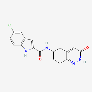 molecular formula C17H15ClN4O2 B2507500 5-氯-N-(3-氧代-2,3,5,6,7,8-六氢环辛诺林-6-基)-1H-吲哚-2-甲酰胺 CAS No. 1904305-48-1