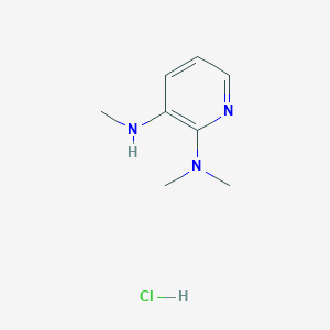 molecular formula C8H14ClN3 B2507508 2-N,2-N,3-N-trimethylpyridine-2,3-diamine hydrochloride CAS No. 1384427-84-2