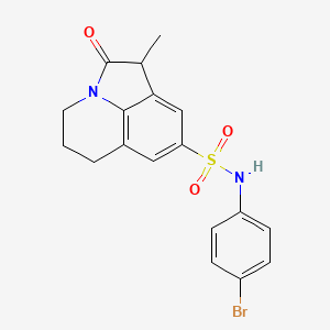 molecular formula C18H17BrN2O3S B2507510 N-(4-溴苯基)-1-甲基-2-氧代-2,4,5,6-四氢-1H-吡咯并[3,2,1-ij]喹啉-8-磺酰胺 CAS No. 898427-20-8