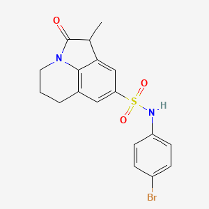 molecular formula C18H17BrN2O3S B2507510 N-(4-bromofenil)-1-metil-2-oxo-2,4,5,6-tetrahidro-1H-pirrolo[3,2,1-ij]quinolin-8-sulfonamida CAS No. 898427-20-8