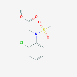 molecular formula C9H10ClNO4S B2507511 N-(2-Chlorophenyl)-N-(methylsulfonyl)glycine CAS No. 392313-43-8