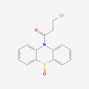 molecular formula C15H12ClNO2S B2507512 3-chloro-1-(5-oxido-10H-phenothiazin-10-yl)propan-1-one CAS No. 1232798-55-8