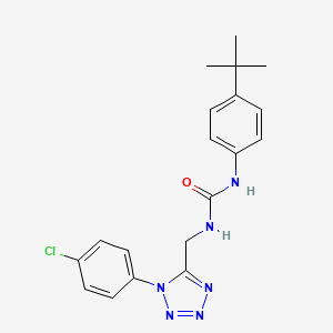 molecular formula C19H21ClN6O B2507513 1-(4-(tert-butyl)phenyl)-3-((1-(4-chlorophenyl)-1H-tetrazol-5-yl)methyl)urea CAS No. 941875-76-9