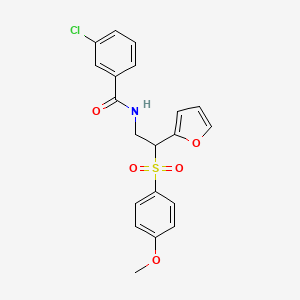3-chloro-N-{2-(2-furyl)-2-[(4-methoxyphenyl)sulfonyl]ethyl}benzamide