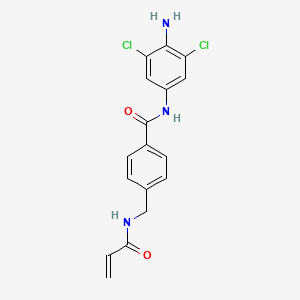 N-(4-Amino-3,5-dichlorophenyl)-4-[(prop-2-enoylamino)methyl]benzamide