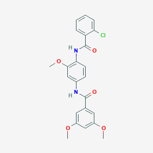 N-{4-[(2-chlorobenzoyl)amino]-3-methoxyphenyl}-3,5-dimethoxybenzamide