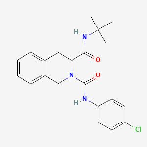 molecular formula C21H24ClN3O2 B2507530 N~3~-(tert-butyl)-N~2~-(4-chlorophenyl)-3,4-dihydro-2,3(1H)-isoquinolinedicarboxamide CAS No. 318256-30-3