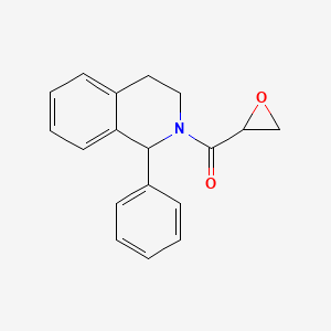 molecular formula C18H17NO2 B2507531 2-オキシラン-2-イル-(1-フェニル-3,4-ジヒドロ-1H-イソキノリン-2-イル)メタノン CAS No. 2411238-64-5