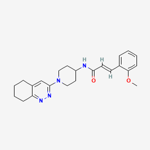 molecular formula C23H28N4O2 B2507536 (E)-3-(2-methoxyphenyl)-N-(1-(5,6,7,8-tetrahydrocinnolin-3-yl)piperidin-4-yl)acrylamide CAS No. 1904632-77-4