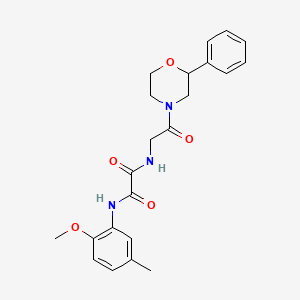 molecular formula C22H25N3O5 B2507537 N1-(2-methoxy-5-methylphenyl)-N2-(2-oxo-2-(2-phenylmorpholino)ethyl)oxalamide CAS No. 954092-66-1
