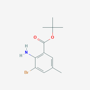 molecular formula C12H16BrNO2 B2507538 Tert-butyl 2-amino-3-bromo-5-methylbenzoate CAS No. 2248390-24-9