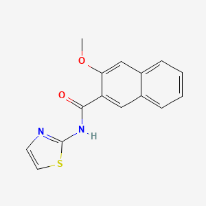 molecular formula C15H12N2O2S B2507539 3-methoxy-N-(1,3-thiazol-2-yl)naphthalene-2-carboxamide CAS No. 313226-58-3