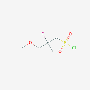 molecular formula C5H10ClFO3S B2507548 2-Fluoro-3-methoxy-2-methylpropane-1-sulfonyl chloride CAS No. 1909316-47-7