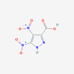 molecular formula C4H2N4O6 B2507549 3,4-dinitro-1H-pyrazole-5-carboxylic acid CAS No. 297149-34-9