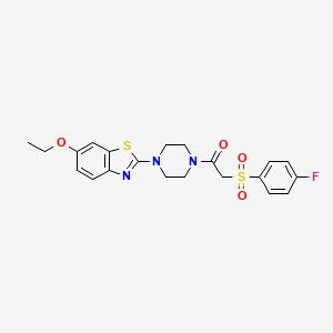 6-Ethoxy-2-(4-{[(4-fluorophenyl)sulfonyl]acetyl}piperazin-1-yl)-1,3-benzothiazole