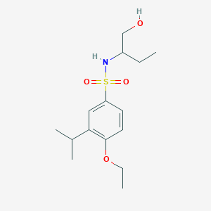 molecular formula C15H25NO4S B2507554 {[4-Ethoxy-3-(methylethyl)phenyl]sulfonyl}(1-ethyl-2-hydroxyethyl)amine CAS No. 1246822-39-8