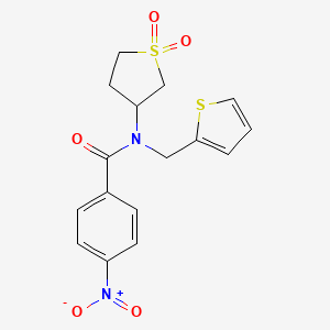 N-(1,1-dioxidotetrahydrothiophen-3-yl)-4-nitro-N-(thiophen-2-ylmethyl)benzamide