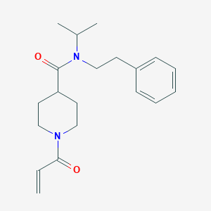 molecular formula C20H28N2O2 B2507562 N-(2-Phenylethyl)-N-propan-2-yl-1-prop-2-enoylpiperidine-4-carboxamide CAS No. 2361759-27-3