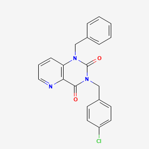 molecular formula C21H16ClN3O2 B2507566 1-benzyl-3-(4-chlorobenzyl)pyrido[3,2-d]pyrimidine-2,4(1H,3H)-dione CAS No. 923132-50-7