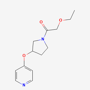 molecular formula C13H18N2O3 B2507567 2-Ethoxy-1-(3-(pyridin-4-yloxy)pyrrolidin-1-yl)ethanone CAS No. 2034328-55-5