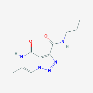 molecular formula C10H13N5O2 B2507568 6-methyl-4-oxo-N-propyl-4,5-dihydro[1,2,3]triazolo[1,5-a]pyrazine-3-carboxamide CAS No. 1775528-10-3