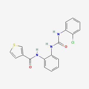 molecular formula C18H14ClN3O2S B2507572 N-(2-(3-(2-氯苯基)脲基)苯基)噻吩-3-甲酰胺 CAS No. 1207024-35-8