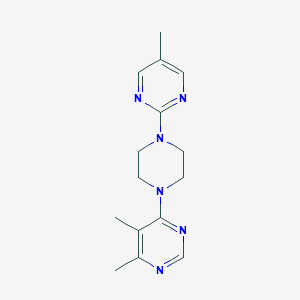 molecular formula C15H20N6 B2507573 4,5-Dimethyl-6-[4-(5-methylpyrimidin-2-yl)piperazin-1-yl]pyrimidine CAS No. 2380172-22-3