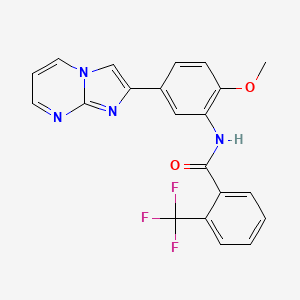 N-(5-{imidazo[1,2-a]pyrimidin-2-yl}-2-methoxyphenyl)-2-(trifluoromethyl)benzamide