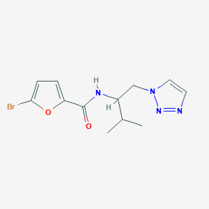 molecular formula C12H15BrN4O2 B2507577 5-溴-N-(3-甲基-1-(1H-1,2,3-三唑-1-基)丁烷-2-基)呋喃-2-甲酰胺 CAS No. 2034334-60-4