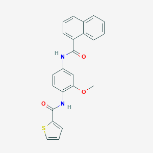 molecular formula C23H18N2O3S B250758 N-[2-methoxy-4-(1-naphthoylamino)phenyl]-2-thiophenecarboxamide 