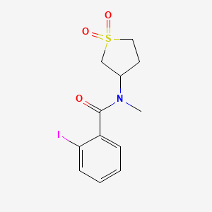 molecular formula C12H14INO3S B2507581 N-(1,1-dioxidotetrahydrothiophen-3-yl)-2-iodo-N-methylbenzamide CAS No. 898425-51-9