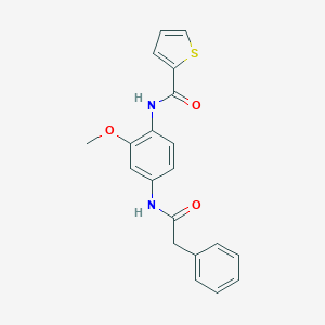 molecular formula C20H18N2O3S B250759 N-{2-methoxy-4-[(phenylacetyl)amino]phenyl}-2-thiophenecarboxamide 