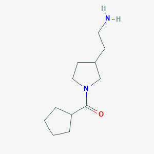 molecular formula C12H22N2O B2507590 [3-(2-Aminoethyl)pyrrolidin-1-yl]-cyclopentylmethanone CAS No. 1595881-28-9