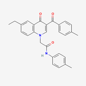 2-(6-ethyl-3-(4-methylbenzoyl)-4-oxoquinolin-1(4H)-yl)-N-(p-tolyl)acetamide